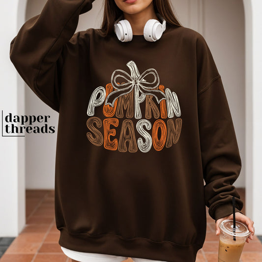 Pumpkin Season Doodle Colorful Sweatshirt