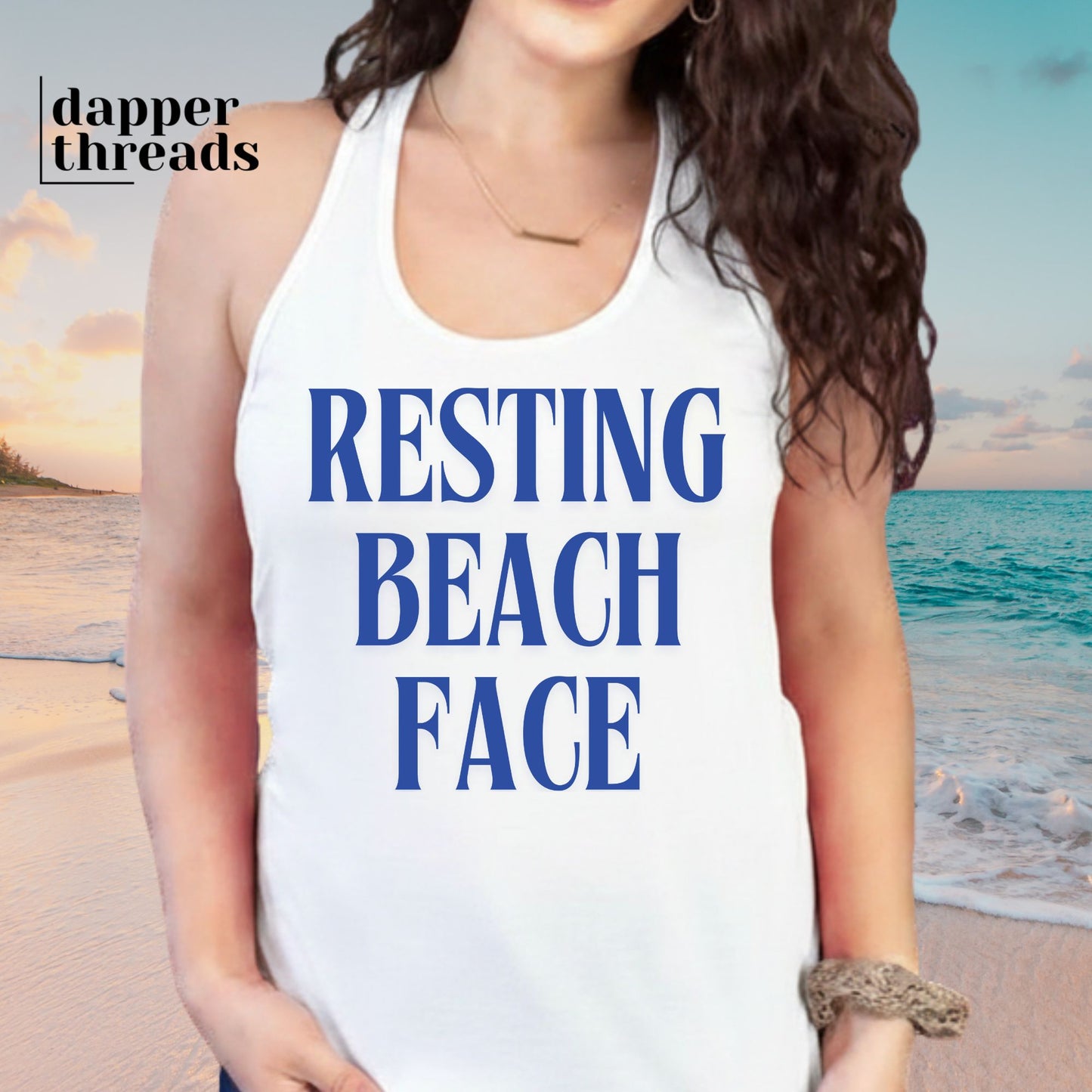 Resting Beach Face Tank