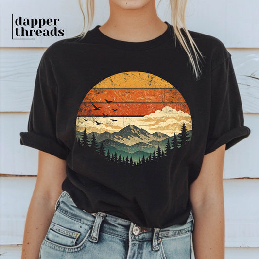 Retro Forest Sunset Tee