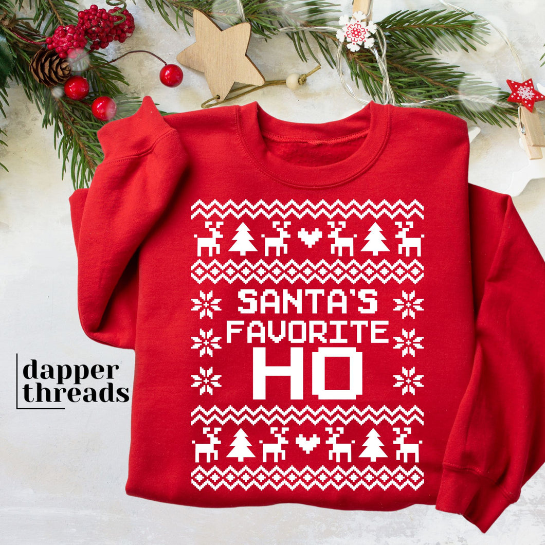 Santa's Favorite Ho Ugly Christmas Sweater