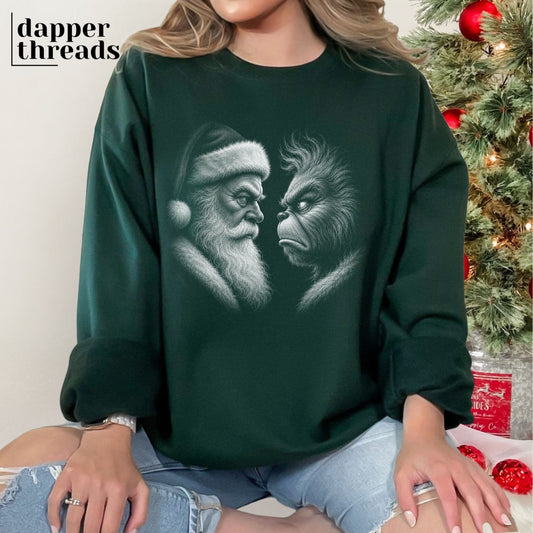 Santa vs Grnch Sweatshirt