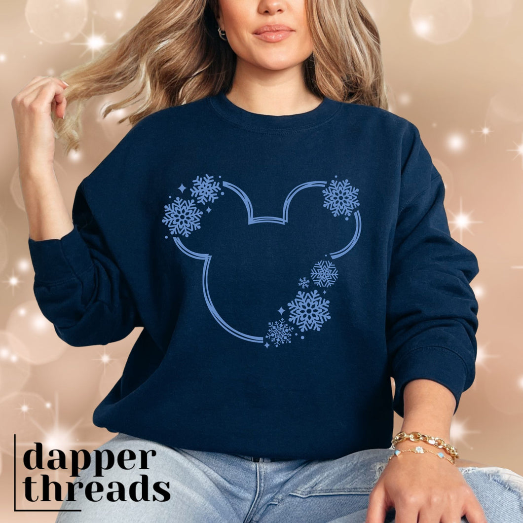 Snowflake MickE Head Sweatshirt