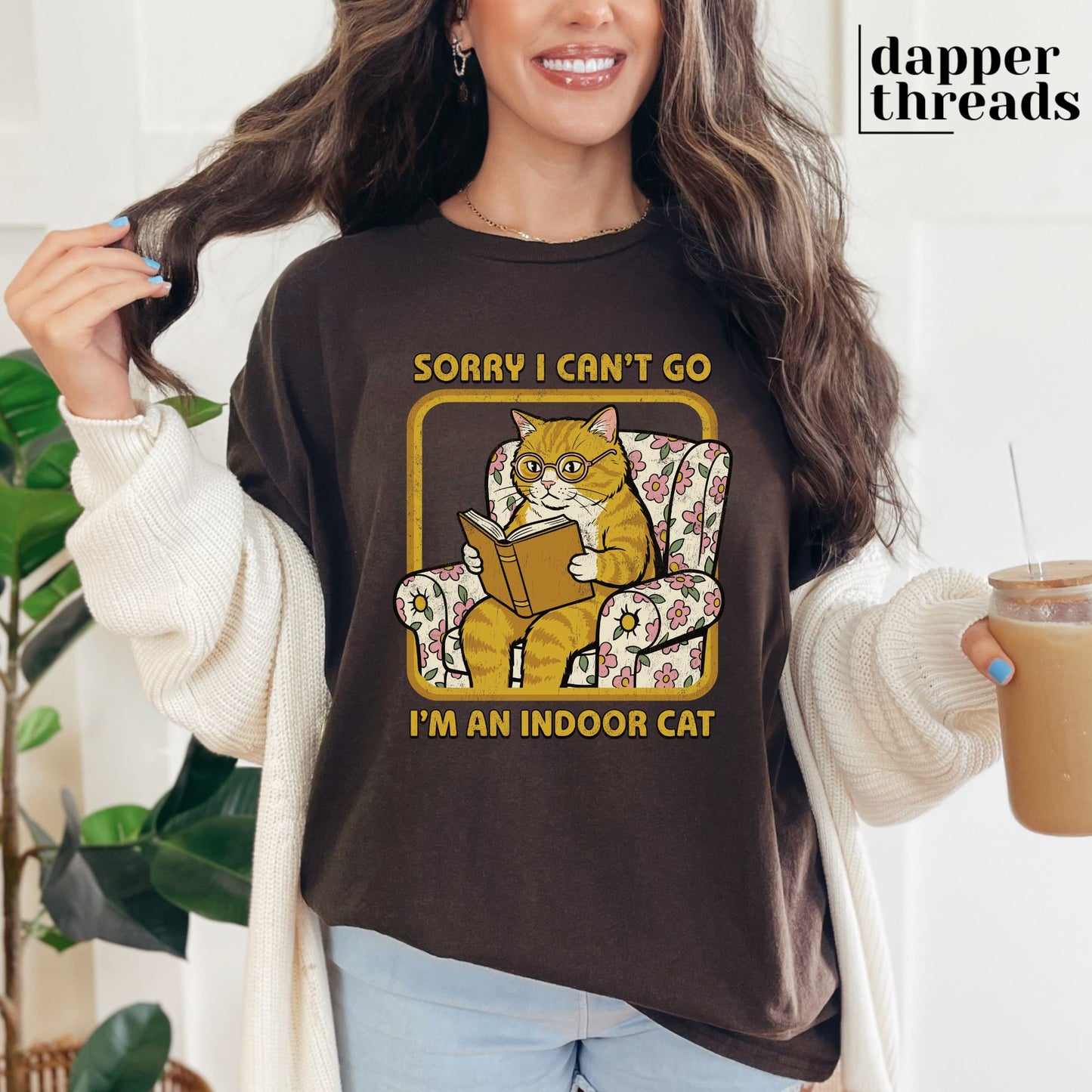 Sorry I Can't Go I'm An Indoor Cat Tee