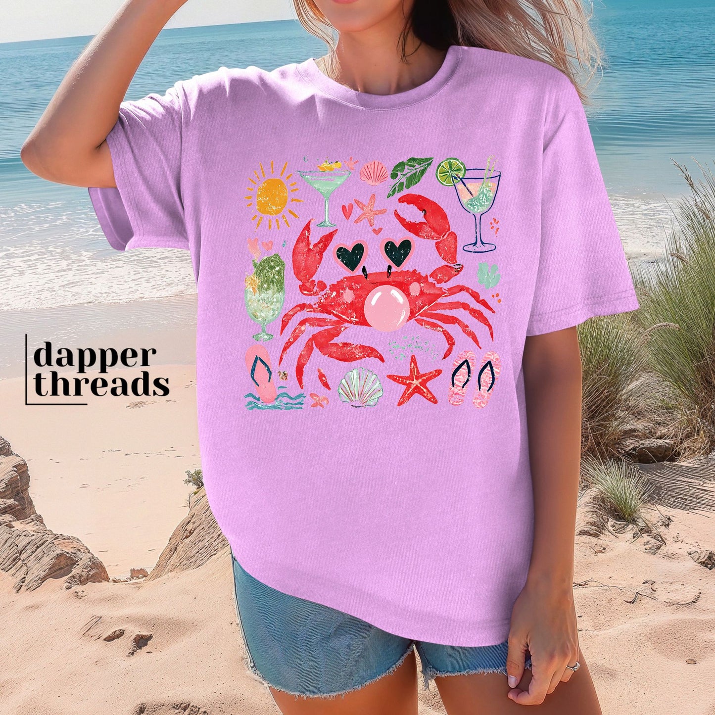Summertime Party Crab Tee