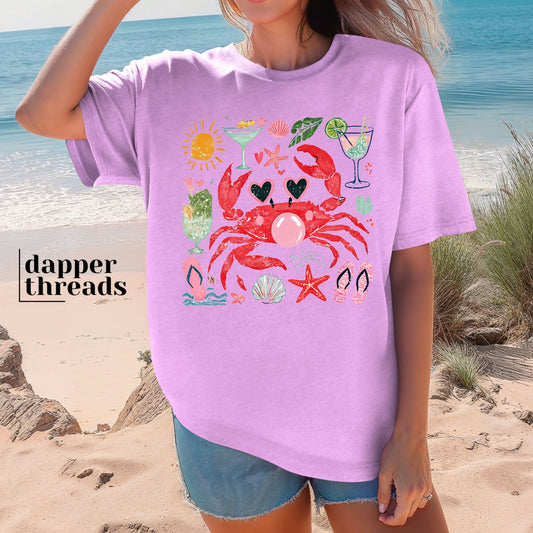 Summertime Party Crab Tee