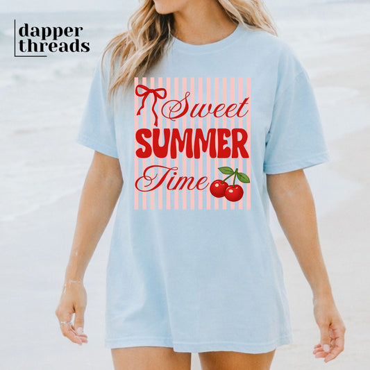 Sweet Summer Time Stripes Tee