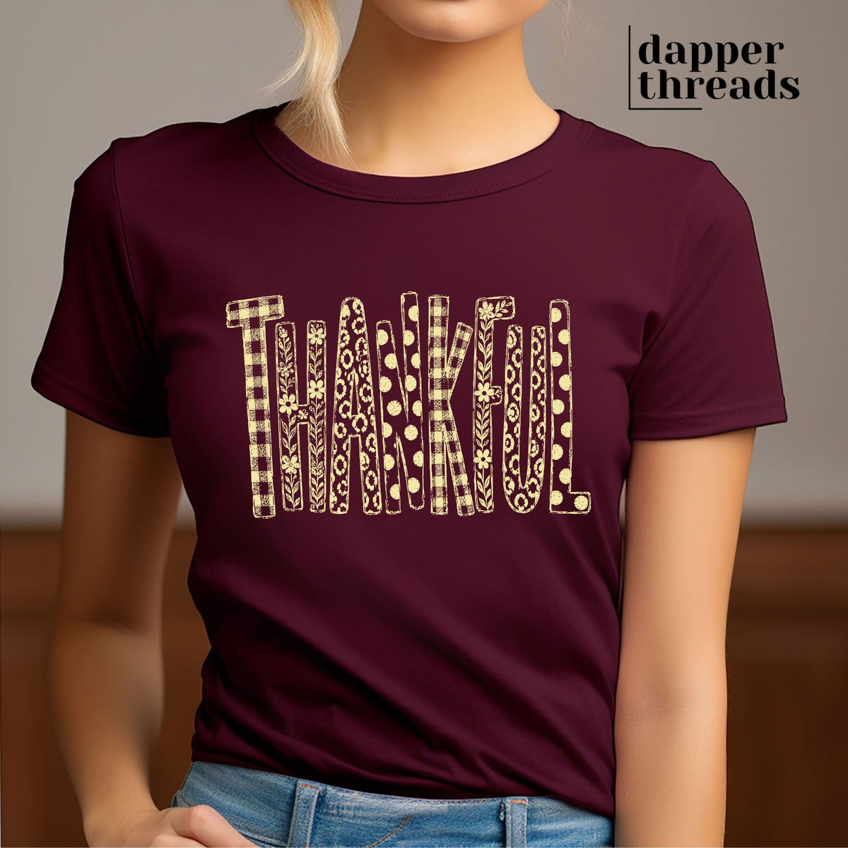 Thankful Fall Patterns Tee