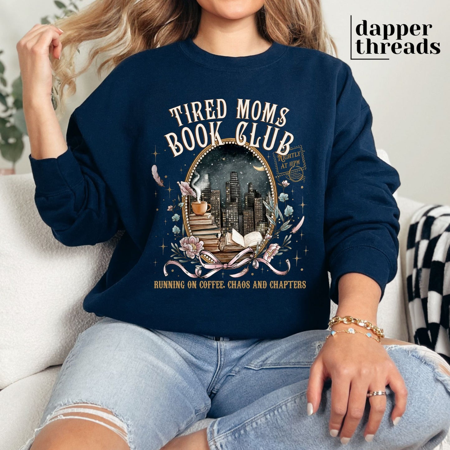 Tired Moms Book Club Contemporary Sweatshirt