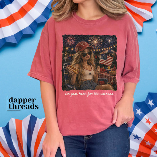 Unenthused I'm Just Here For The Weiners Tee