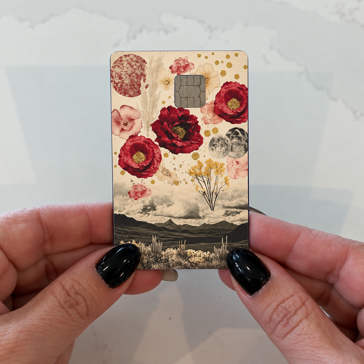 Floral Desert Sky Credit Card Skin