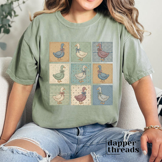 Vintage Goose Squares Tee