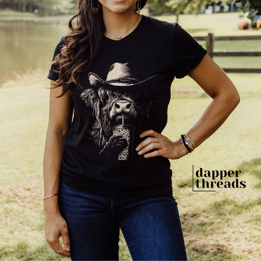 Western Coffee Cow Tee