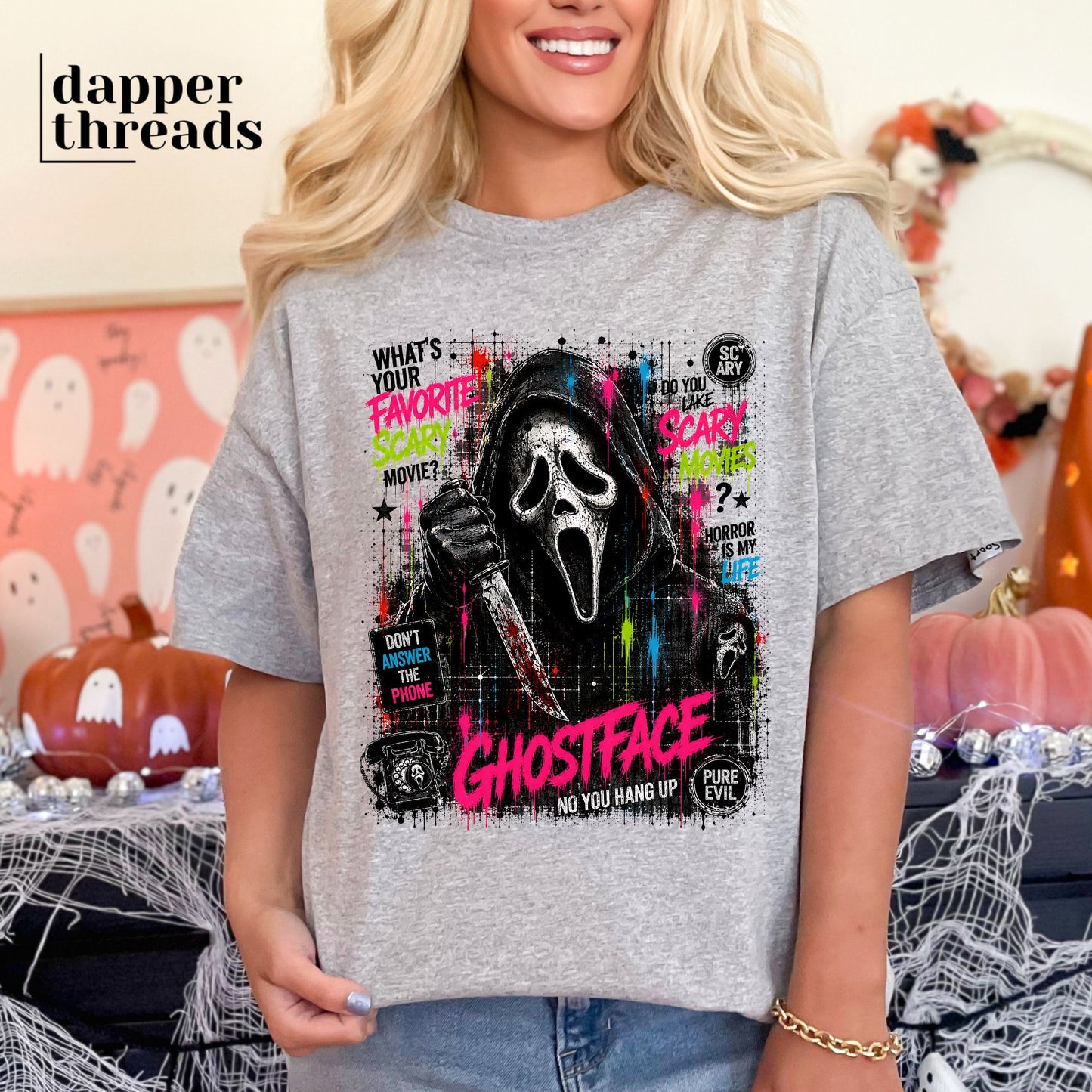 What's Your Favorite Scary Movie Colorful Tee