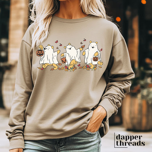 Winnie Halloween Ghost Costumer Long Sleeve Tee