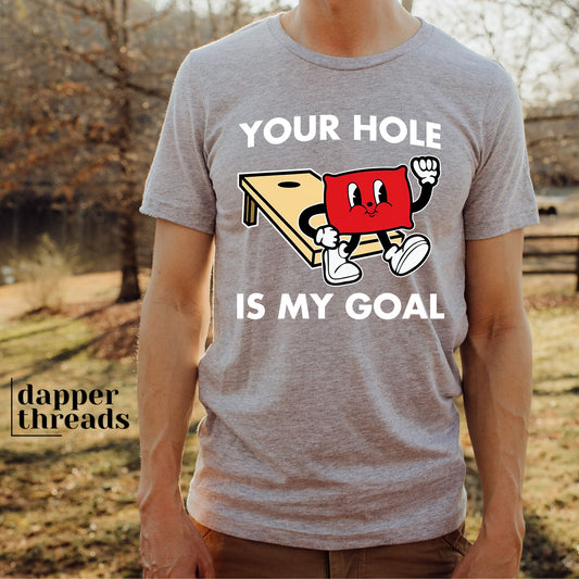 Your Hole Is My Goal Retro Bag Tee